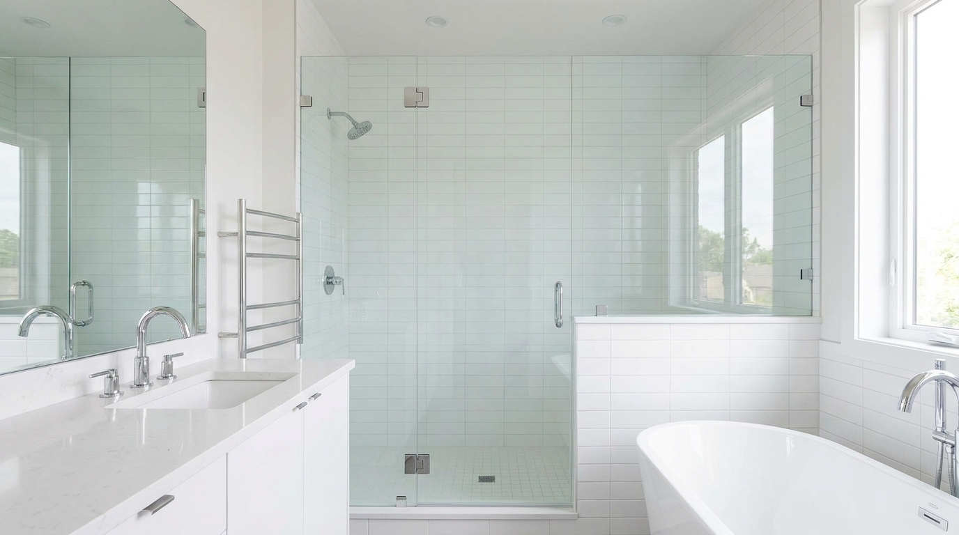 A modern bathroom installed by Miran Plumbing and Heating